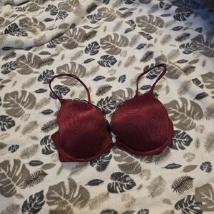 Victoria's Secret Deep Red Lace Bra